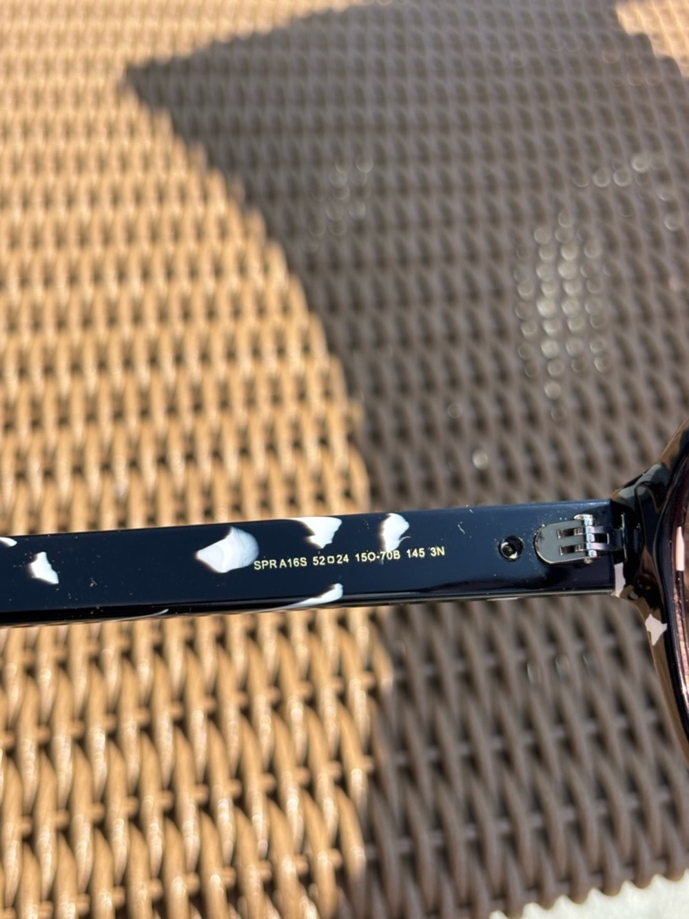 NEW Prada SPR A16S Sunglasses Black Phantos Made in Italy Iconic metal plaque - Picture 9 of 14